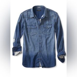 Banana Republic CAMDEN-FIT DOUBLE-FACE INDIGO SHIRT